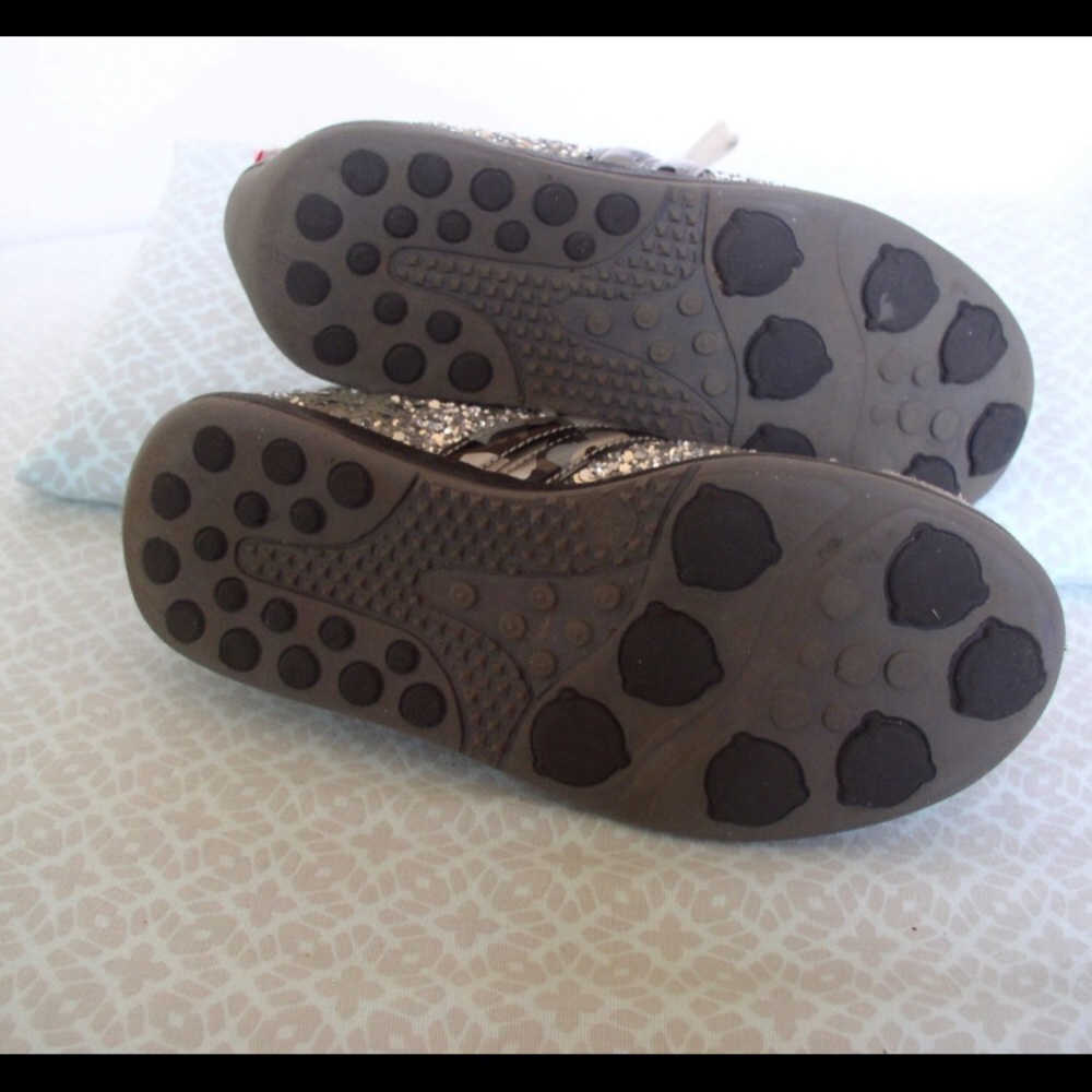 ROBERTO CAVALLI glitter leather sneaker shoe girls - Picture 4 of 4